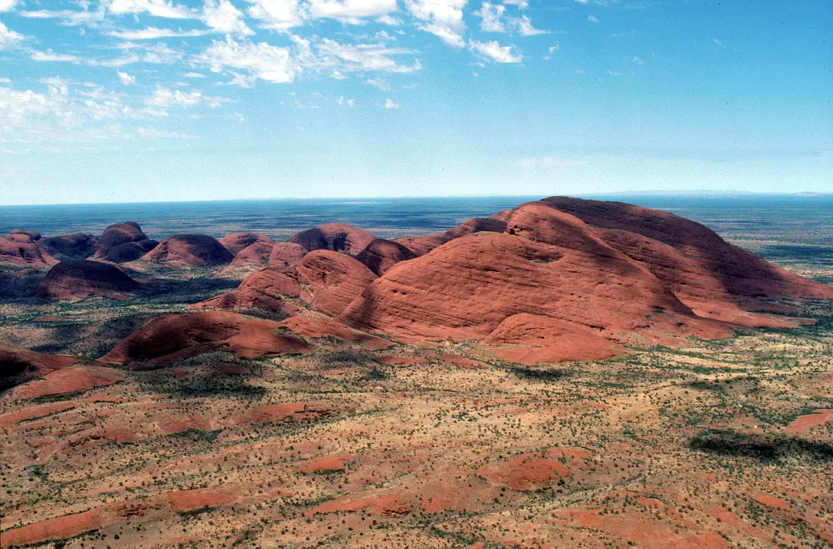 Aerial view of Kata Tjuta